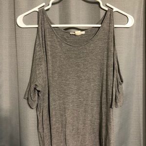 Grey cold should casual top